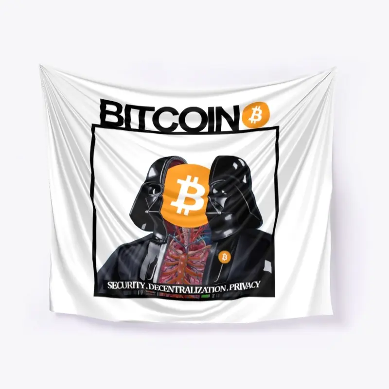 Bitcoin Darth Flag Tapestry